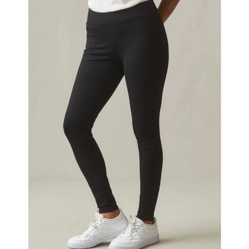 American Giant Pants Ponte Slim Mid Rise Stretch Black Size 4 NEW